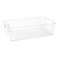 Organizer pojemnik do lodówki żywności przezroczysty 37,5x10x21,5 cm