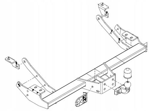 HAK HOLOWNICZY RENAULT TRAFIC 3 III + MODUŁ 7PIN 2014 - 2024 2100kg na Arena.pl