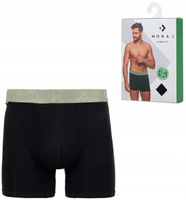 Bokserki Męskie Majtki BAMBUSOWE Gładkie KLASYCZNE DOPASOWANE MORAJ - L