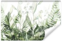 Fototapety Do Sypialni LIŚCIE Tropikalne Akwarela Abstrakcja 90cm x 60cm