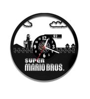 Zegar ścienny z płyty winylowej Super Mario Bros 87.2