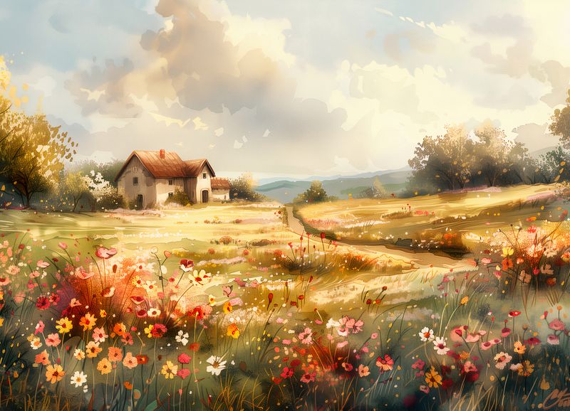 Plakat 18x13cm Sielski Domek zdjęcie 1