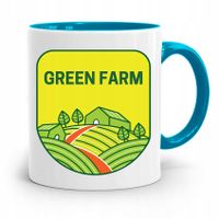 Dla Rolnika Kubek Błękitny Green Farm Prezent Z Nadrukiem Ze Zdjęciem