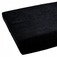 PRZEŚCIERADŁO Z GUMKĄ FROTTE NA FOTEL KOSMETYCZNY 70 x 190 cm CZARNE