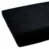 PRZEŚCIERADŁO Z GUMKĄ FROTTE NA FOTEL KOSMETYCZNY 70 x 190 cm CZARNE
