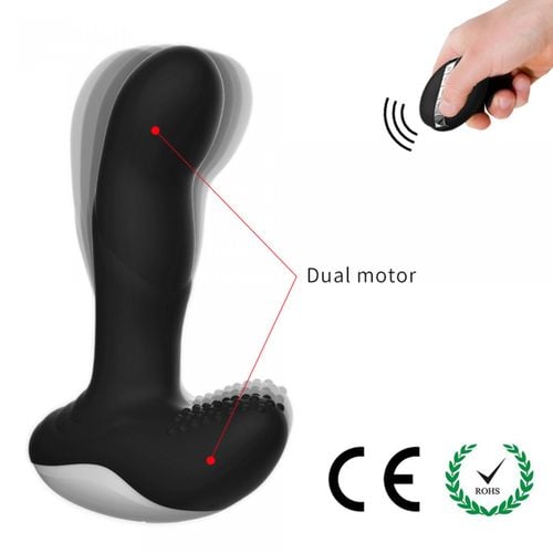 wibrator silicone massager usb 7 function + pulsator / heating black na Arena.pl