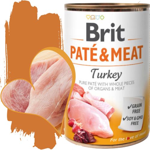 mokra karma dla psa brit pate & meat turkey 400 g z indykiem bezzbożowa na Arena.pl