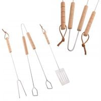 ZESTAW AKCESORIÓW SZTUĆCÓW PRZYBORY DO GRILLOWANIA GRILLA 3 ELEMENTY G