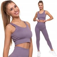 Top Sportowy Krótki Fit Damski Bez Rękawów Prążkowany BIUSTONOSZ MORAJ L/XL