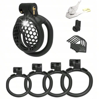 MINI KLATKA TYPU FLAT NA PENISA CZARNY PAS CNOTY CHASTITY CAGE