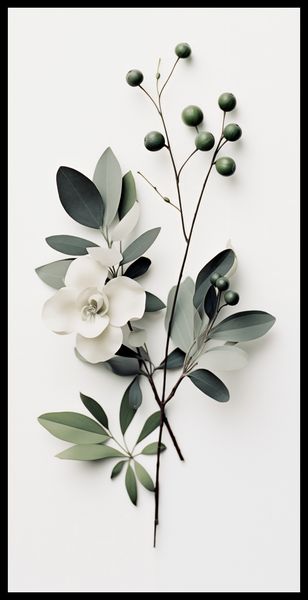 Plakat 50x100cm Papierowy Kwiat zdjęcie 2