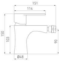 BATERIA ALGEO FERRO bidetowa stojąca 253