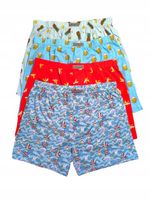 4 x LUŹNE BOKSERKI MĘSKIE 100% Bawełna Majtki do spania COTTON WORLD - 2XL