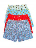 4 x LUŹNE BOKSERKI MĘSKIE 100% Bawełna Majtki do spania COTTON WORLD - 2XL
