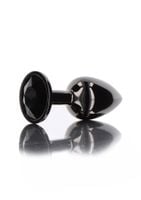 butt plug with diamond jewel m black