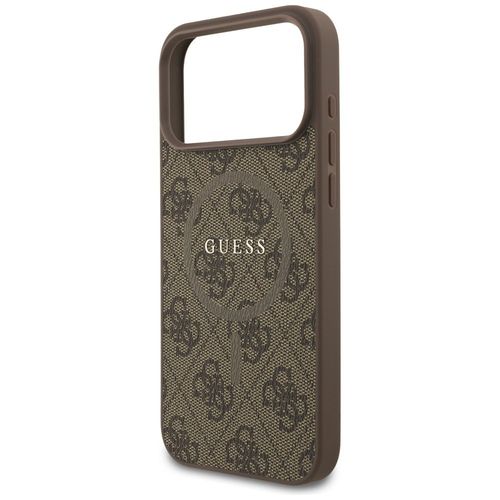 Etui Guess 4G Ring Classic Logo MagSafe do iPhone 17 Pro Max brązowy na Arena.pl
