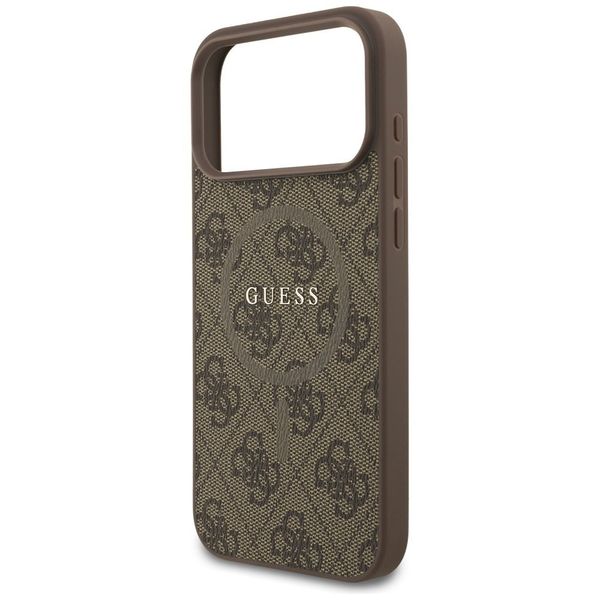 Etui Guess 4G Ring Classic Logo MagSafe do iPhone 17 Pro Max brązowy zdjęcie 6