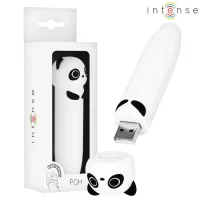 intense poh panda - mini urządzenie wibrujące, usb, silikon, 10 cm