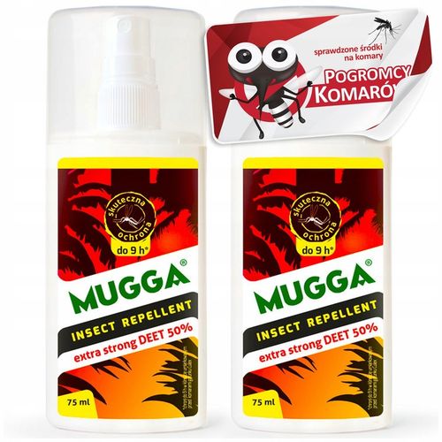 2x SPRAY NA KOMARY KLESZCZE MUGGA STRONG 50% muga na Arena.pl