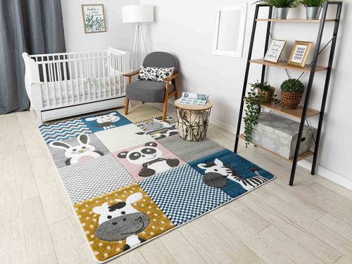 RUG/LU/TINIES/ZOO/CREAM+GREY/140x190 na Arena.pl