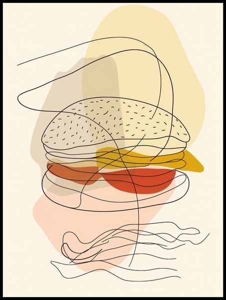 Plakat 75x100cm Cieniutki Burger zdjęcie 2