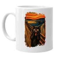Kot krzyk - inspirowany Van Goghiem - kubek na prezent