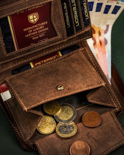 duży, skórzany portfel męski z systemem rfid - peterson na Arena.pl