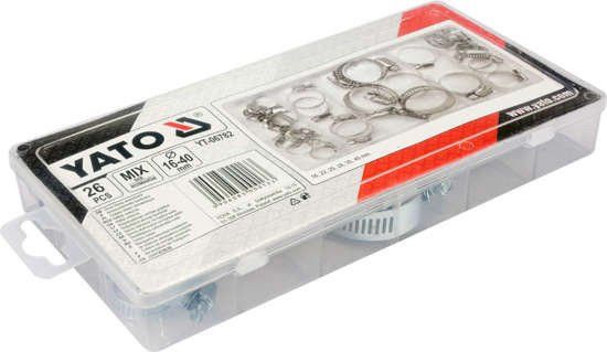 Obejmy skręcane mix rozmiarów 26 częsci YT-06782 Yato zdjęcie 1