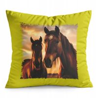 PODUSZKA ŻÓŁTA PREZENT - KOŃ KONIE JAZDA KONNA HOBBY HORSE