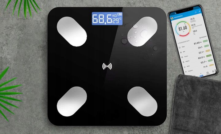 WAGA ŁAZIENKOWA ANALITYCZNA CZUJNIKI SMART+ ANDROID iOS / PRECYZYJNY POMIAR zdjęcie 6