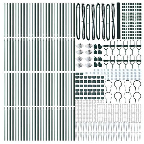 Ogrodzenie z słupkami Zielony 1.6 x 100 m Stal pokryta PCV na Arena.pl
