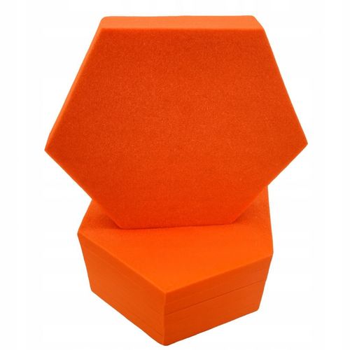 Pianka akustyczna | Gąbka wygłuszająca HEXAGON 32x28x3 cm - pomarańczowy na Arena.pl