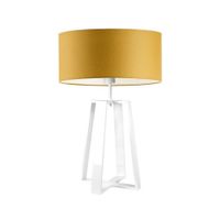 Lampka THOR abażur musztardowy stelaż biały