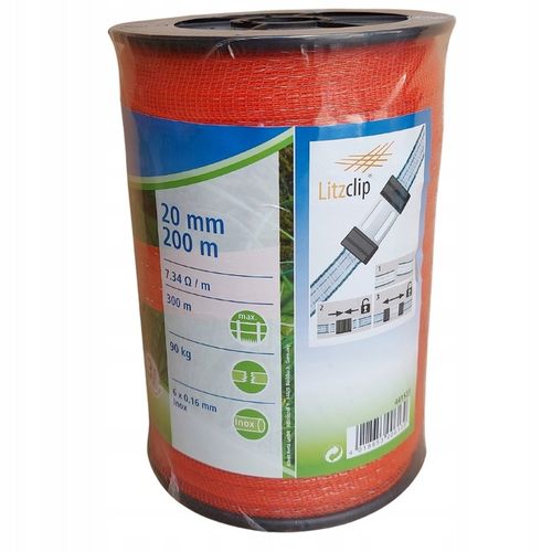 Taśma BASIC 20 mm 200m dla koni PASTUCH pomarańczo na Arena.pl