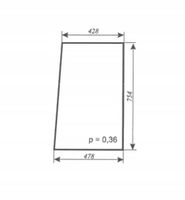 szyba przednia dolna ciągnika URSUS C-330 Kabina Zamość rok prod. 1998