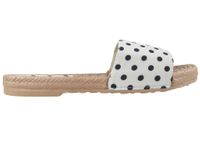 Białe klapki w kropki damskie płaskie buty 40