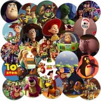 NAKLEJKI NA ZESZYT NALEPKA Z POSTACIAMI KÓŁKO TOY STORY WZORY 23EL