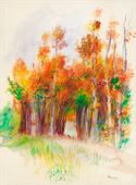 Grove of Trees, Pierre-Auguste Renoir - plakat 70x100 cm