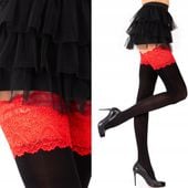 Pończochy samonośne 100 DEN VELUR z SZEROKĄ kwiatową koronką Fenome 5/6