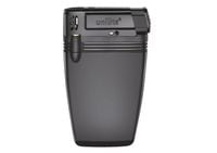 Plaska zapalniczka z grawerem logo czarna 50 szt.