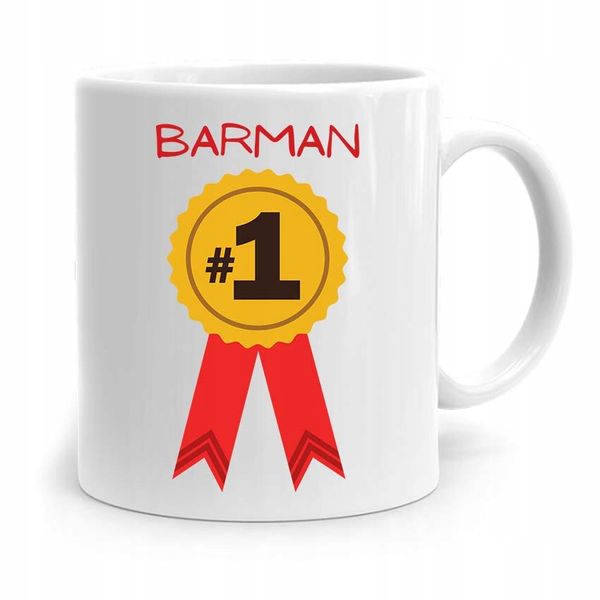 Kubek Prezent Dla Barmana Barman Numer Jeden Z Nadrukiem Ze Zdjęciem zdjęcie 1