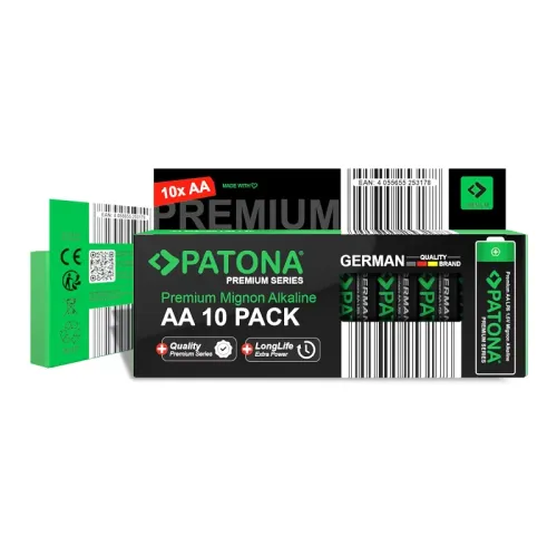 PATONA Premium AA Mignon LR06 10x baterii alkal. na Arena.pl
