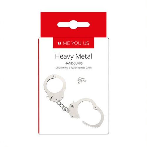 kajdanki- me you us heavy metal handcuffs silver na Arena.pl