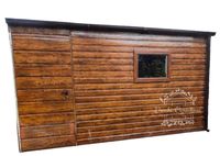 SCHOWEK DOMEK OGRODOWY 4m x 3m spad w przód 2x okno drewnopodobny ID257