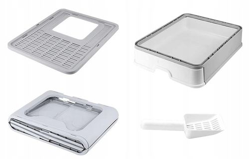 Duża kuweta kryta z szufladą + łopatka (F055) na Arena.pl