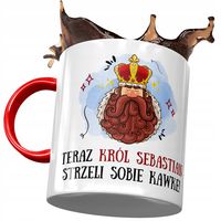 Kubek Czerwony Dla Sebastiana Męża Kolegi Prezent Z Nadrukiem Ze Zdjęciem
