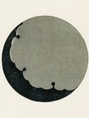 Plakat 60x80cm Moon, Bijutsukai Japoński Vintage do Salonu