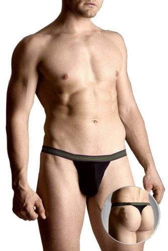 Czarne stringi męskie klasyczne SoftLine 4496 M/L na Arena.pl