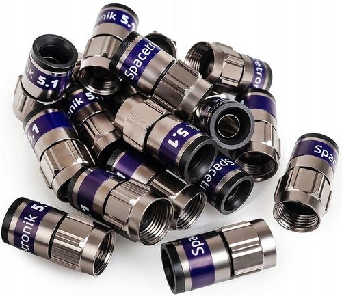 10x Wtyk Samokompresyjne Złącze F Samozaciskowy RG6 5.1 Self na Arena.pl