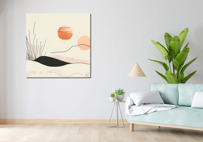 Obraz 100x100cm Miękkie Wzgórze zdjęcie 2